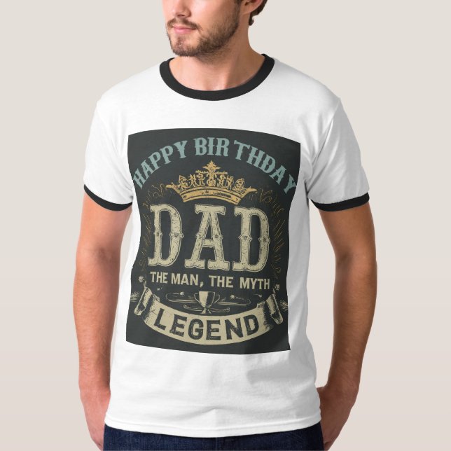 Camiseta "Papá legendario: El hombre y el mito" (Anverso)