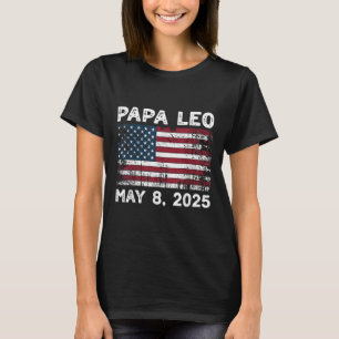 Camiseta Papa Leo Us Dios bendiga al Papa León Americano