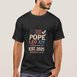 Camiseta Papa León XIV est. Bandera de los Estados Unidos e