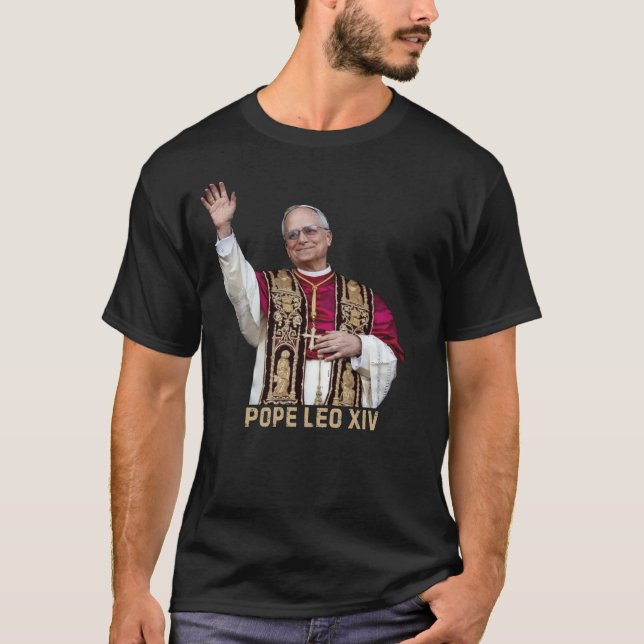 Camiseta Papa León XIV, Histórico Primer Papa Norteamerican (Anverso)
