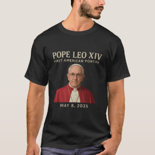 Camiseta Papa León XIV Primer Pontífice Estadounidense 8 de