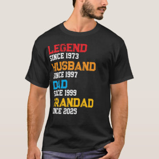 Camiseta Papá Leyenda Marido Abuelo Año Personaliz