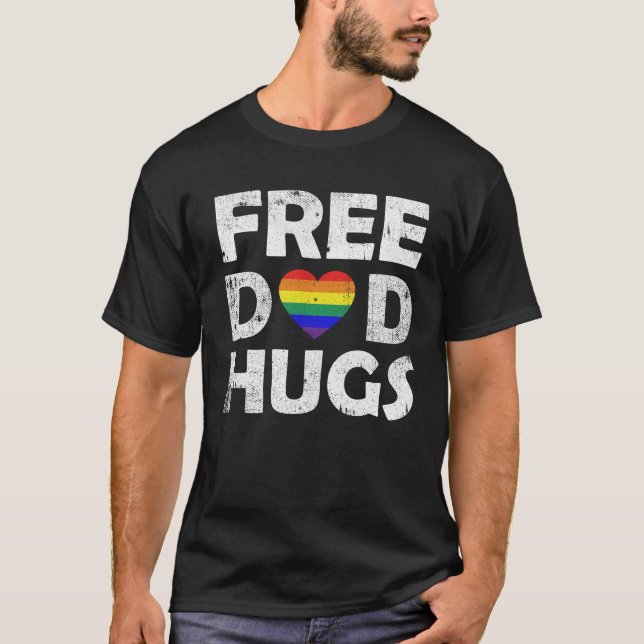 Camiseta Papá libre abraza a la homosexualidad homosexual (Anverso)