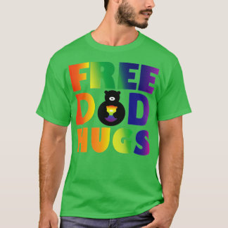 Camiseta Papá libre abraza a los hombres del orgullo arcoir