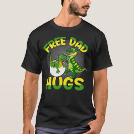 Camiseta Papá libre abraza a papá y niño de dinosaurios | E