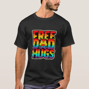 Camiseta Papá libre abraza al arcoiris del orgulloso aliado