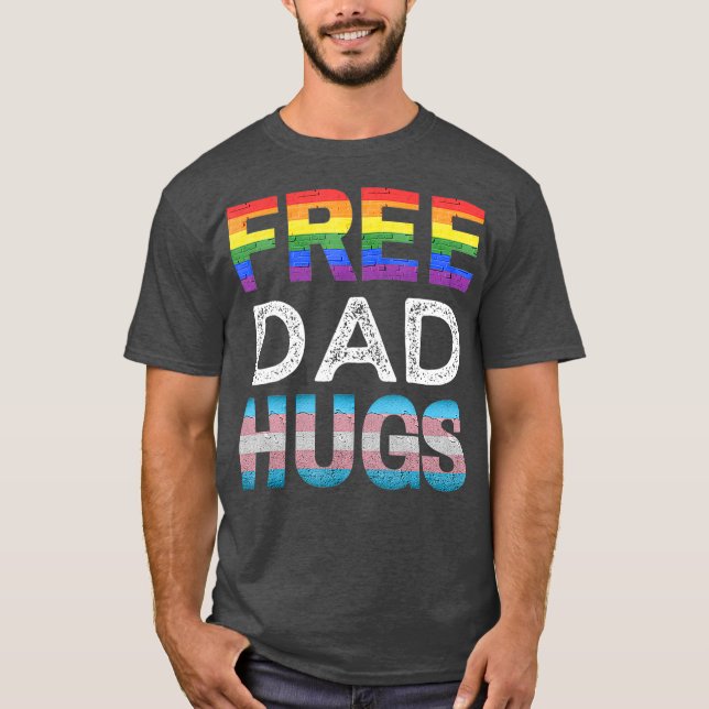 Camiseta Papá libre abraza al orgullo gay LGBTQ (Anverso)