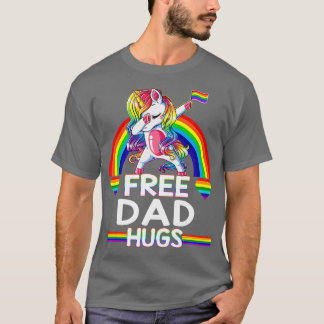 Camiseta Papá libre abraza al padre arcoiris del orgullo LG