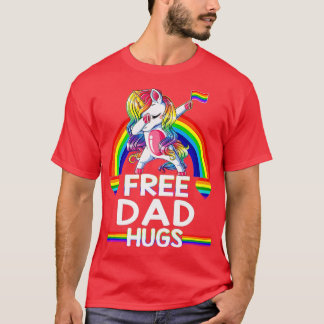 Camiseta Papá libre abraza al padre arcoiris del orgullo LG