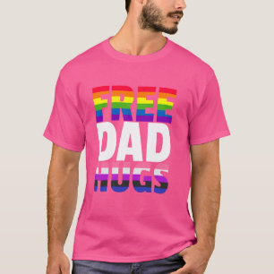 Camiseta Papá libre abraza el arcoiris LGBTQ Papá gratis 1