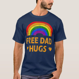 Camiseta Papá libre abraza el mes del orgullo gay LGBTQ