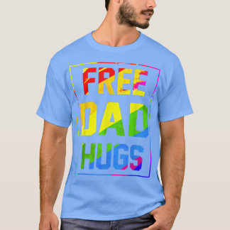 Camiseta Papá libre abraza el orgullo LGBT con la bandera a