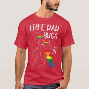 Camiseta Papá libre abraza el orgullo LGBT papá Dinosaur Re