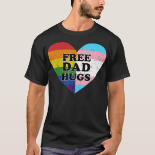 Camiseta Papá libre abraza la bandera arco iris gay LGB Org