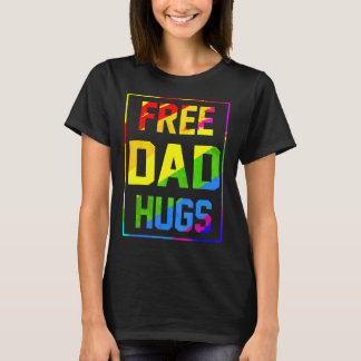 Camiseta Papá Libre Abraza La Bandera Lgbt Arcoiris El Orgu