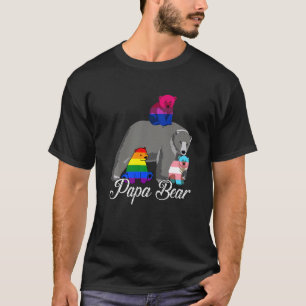 Camiseta Papá Libre Abraza Orgullo De Papá Oso Orgullo Gay 