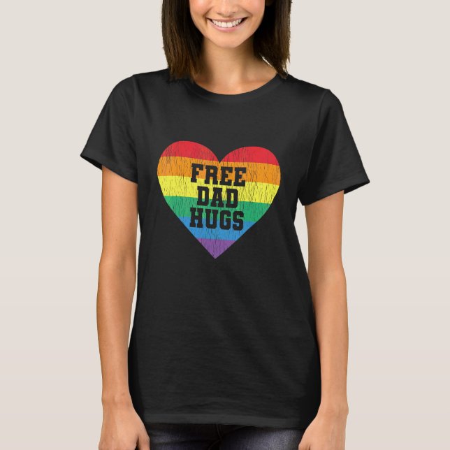 Camiseta Papá Libre Abraza Orgullo Gay Gay Orgullo Padre Lg (Anverso)