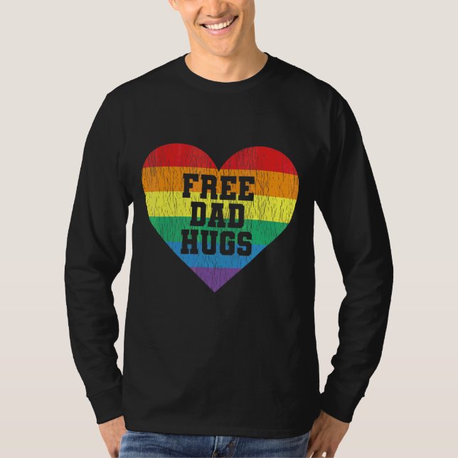 Camiseta Papá Libre Abraza Orgullo Gay Gay Orgullo Padre Lg (Anverso)