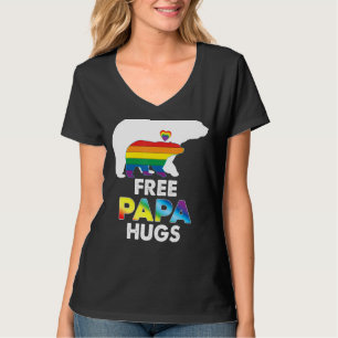 Camiseta Papa libre abraza oso arco iris Lgbt Orgullo Gay L