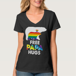 Camiseta Papa libre abraza oso arco iris Lgbt Orgullo Gay L