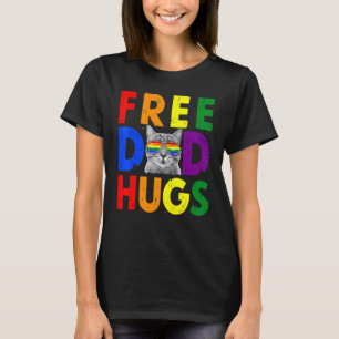 Camiseta Papá libre abraza Purride Orgullosa bandera arcoir