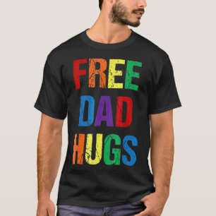Camiseta Papá libre abraza T para hombres el arcoiris del