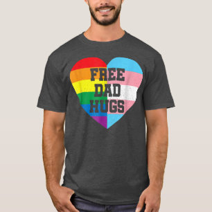 Camiseta Papá libre de gay abraza orgullo LGBT Bandera arco