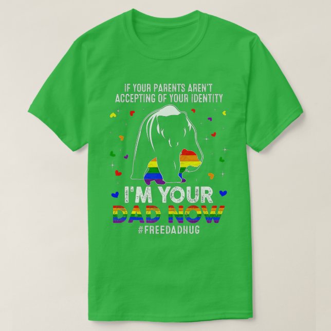 Camiseta Papá libre del oso abraza el orgullo transgénero g (Diseño del anverso)