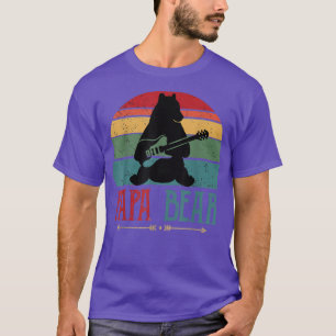 Camiseta Papá lindo oso viejo retro papá Guit del Día del P