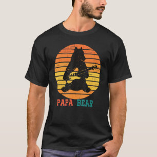 Camiseta Papá lindo oso viejo retro papá Guit del Día del P
