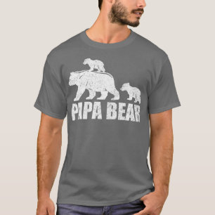 Camiseta Papá lleva dos tazas papá oso papá papá doble papá
