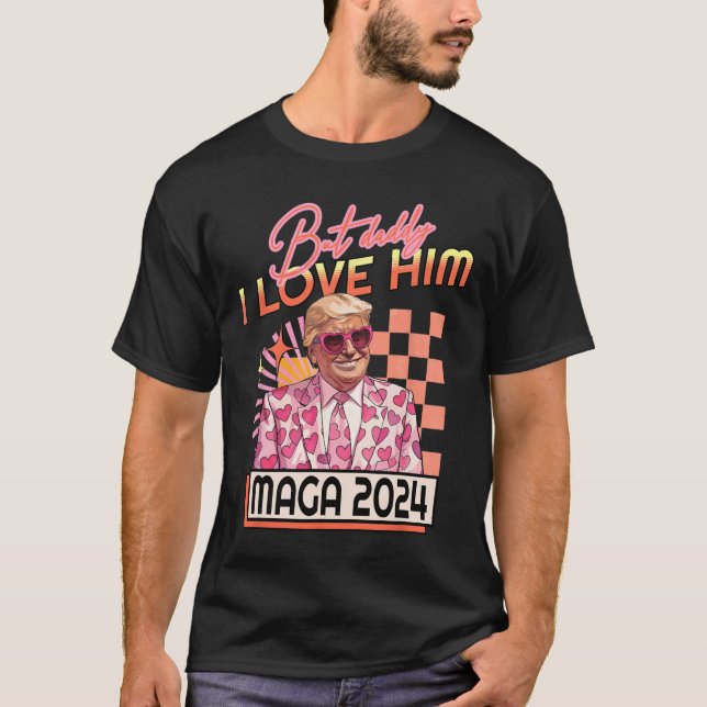Camiseta Papá, lo amo, Maga 2024 Donald Trump en cuarto lug (Anverso)