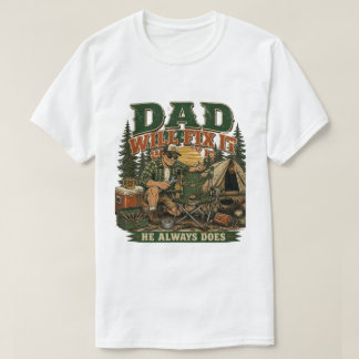 Camiseta Papá lo arreglará Él siempre lo hace Divertido Cam