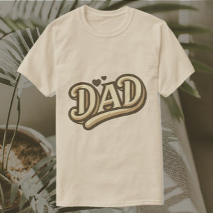 Camiseta Papa Love Hearts Typography Graphic T-Shirt