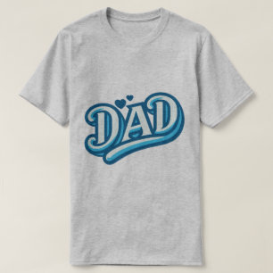 Camiseta Papa Love Hearts Typography Graphic T-Shirt