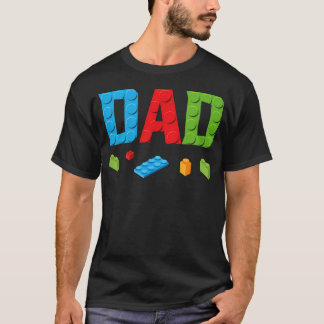 Camiseta Papá Maestro Constructor Bloques De Construcción F