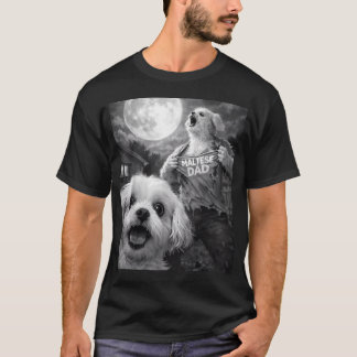 Camiseta Papá Maltés Divertido Horrores Antiguos Luna para