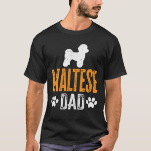 Camiseta Papá maltés regalo perro papá padre maltés