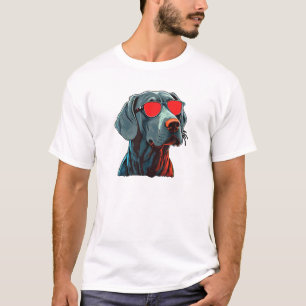 Camiseta Papá Mamá Guay Perro Gafas de sol Weimaraner T Shi