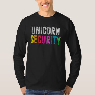 Camiseta Papá Mamá Hija Adulto Costume Seguridad Unicornio