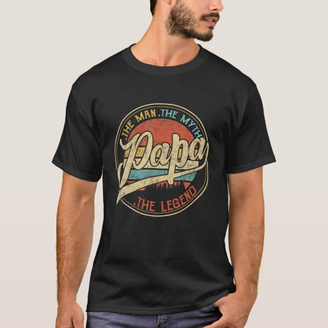 Camiseta Papa Man Myth Legend Nacimiento Día del Padre 2020 (Anverso)