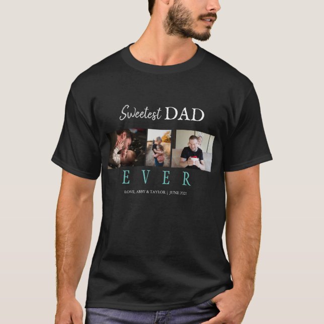 CAMISETA PAPÁ MÁS SUIZA PERSONALIZADO 3 FOTOS (Anverso)