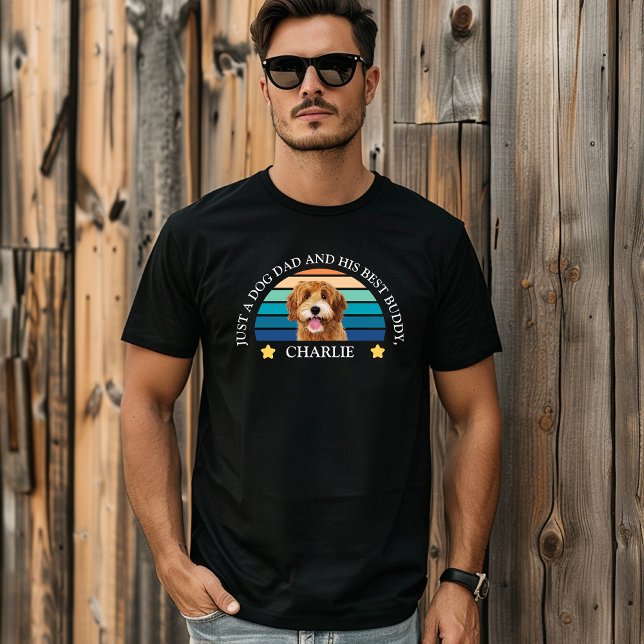 Camiseta Papá Mascota foto perro (Just A Dog Dad And His Buddy)