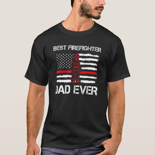 Camiseta Papá mejor bombero del mundo (Anverso)