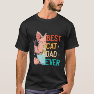 Camiseta Papá Mejor Gato Jamás Gatito Katez Papás Padres