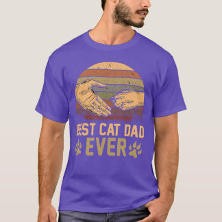Camiseta Papá mejor gato jamás TShirt Funny Cat Daddy Fath