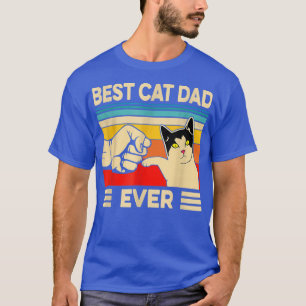 Camiseta Papá Mejor Gato Vintage Papel Gato Divertido Padre