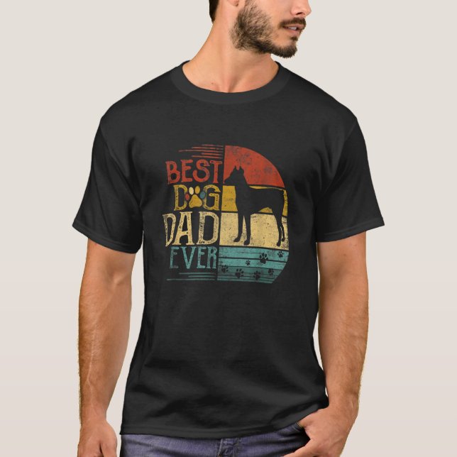 Camiseta Papá mejor perro de los hombres que nunca Doberman (Anverso)