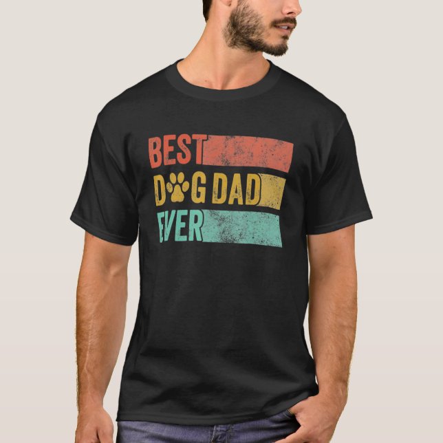Camiseta Papá mejor perro del mundo padre del perro retro p (Anverso)