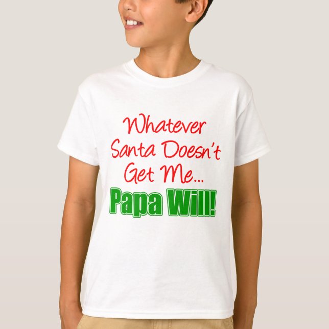 Camiseta Papá mejor que Santa (Anverso)